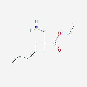 Ethyl 1-(aminomethyl)-3-propylcyclobutane-1-carboxylate