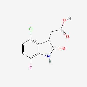 2-(4-Chloro-7-fluoro-2-oxoindolin-3-yl)acetic acid