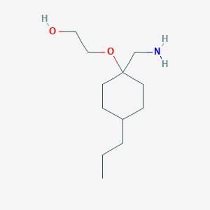 molecular formula C12H25NO2 B13637775 2-((1-(Aminomethyl)-4-propylcyclohexyl)oxy)ethan-1-ol 