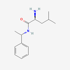 molecular formula C14H22N2O B13637781 (S)-2-Amino-4-methyl-N-((S)-1-phenylethyl)pentanamide 