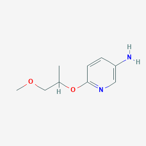 molecular formula C9H14N2O2 B13637823 6-((1-Methoxypropan-2-yl)oxy)pyridin-3-amine 