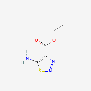 molecular formula C5H7N3O2S B1363788 5-氨基-1,2,3-噻二唑-4-甲酸乙酯 CAS No. 6440-02-4