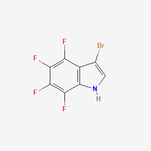 molecular formula C8H2BrF4N B13637896 4,5,6,7-Tetrafluoro-3-bromoindole 