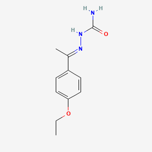 molecular formula C11H15N3O2 B13637922 2-(1-(4-Ethoxyphenyl)ethylidene)hydrazine-1-carboxamide CAS No. 7252-58-6