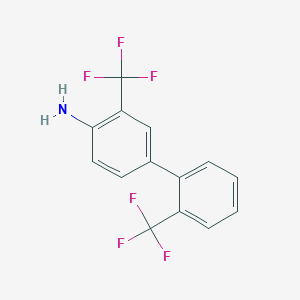 molecular formula C14H9F6N B13637942 2',3-Bis(trifluoromethyl)-[1,1'-biphenyl]-4-amine 