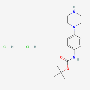 molecular formula C15H25Cl2N3O2 B13637957 1-(4-Boc-amino-phenyl)-piperazine 