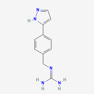 molecular formula C11H13N5 B13637962 1-(4-(1h-Pyrazol-5-yl)benzyl)guanidine 