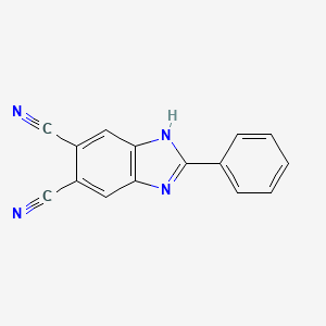 molecular formula C15H8N4 B13637986 1H-Benzimidazole-5,6-dicarbonitrile, 2-phenyl- CAS No. 825613-16-9