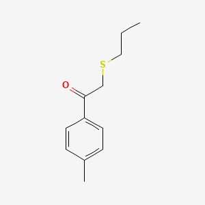 molecular formula C12H16OS B13637995 2-(Propylthio)-1-(p-tolyl)ethan-1-one 