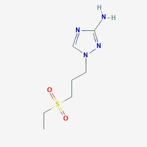 molecular formula C7H14N4O2S B13638002 1-(3-(Ethylsulfonyl)propyl)-1h-1,2,4-triazol-3-amine 