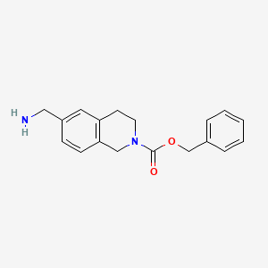 molecular formula C18H20N2O2 B13638025 Benzyl 6-(aminomethyl)-3,4-dihydroisoquinoline-2(1H)-carboxylate 