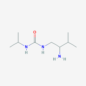 molecular formula C9H21N3O B13638038 1-(2-Amino-3-methylbutyl)-3-isopropylurea 