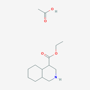 Ethyl (4R,4aR,8aS)-decahydroisoquinoline-4-carboxylate acetate