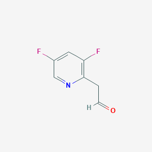 molecular formula C7H5F2NO B13638096 2-(3,5-Difluoropyridin-2-yl)acetaldehyde 