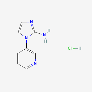 molecular formula C8H9ClN4 B13638112 1-(Pyridin-3-yl)-1H-imidazol-2-amine hydrochloride 