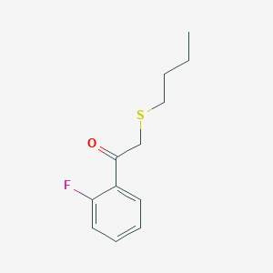 molecular formula C12H15FOS B13638135 2-(Butylthio)-1-(2-fluorophenyl)ethan-1-one 