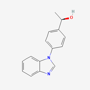 molecular formula C15H14N2O B13638136 (1R)-1-[4-(1H-1,3-benzodiazol-1-yl)phenyl]ethan-1-ol 