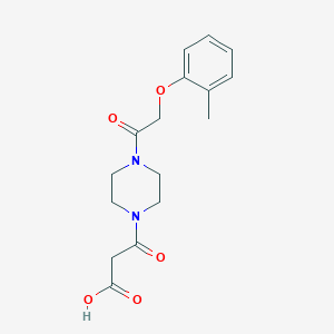molecular formula C16H20N2O5 B1363815 3-[4-[2-(2-Methylphenoxy)acetyl]piperazin-1-yl]-3-oxopropanoic acid 
