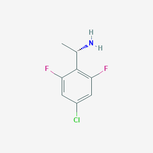 molecular formula C8H8ClF2N B13638155 (S)-1-(4-Chloro-2,6-difluorophenyl)ethan-1-amine CAS No. 1241684-20-7