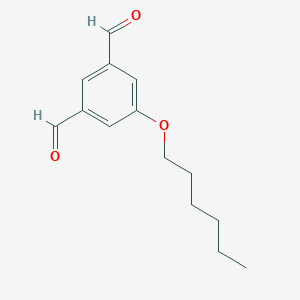 molecular formula C14H18O3 B13638168 5-(Hexyloxy)isophthalaldehyde 