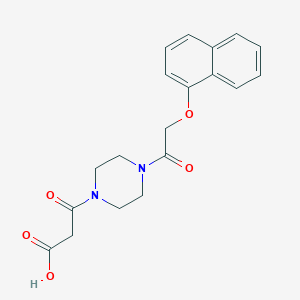molecular formula C19H20N2O5 B1363819 3-[4-(2-Naphthalen-1-yloxyacetyl)piperazin-1-yl]-3-oxopropanoic acid 