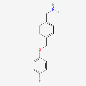 (4-((4-Fluorophenoxy)methyl)phenyl)methanamine