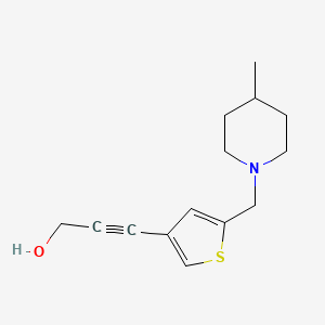 3-(5-((4-Methylpiperidin-1-yl)methyl)thiophen-3-yl)prop-2-yn-1-ol