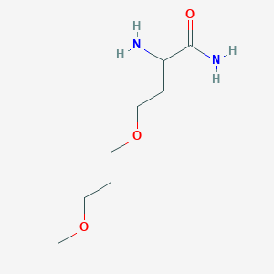 molecular formula C8H18N2O3 B13638263 2-Amino-4-(3-methoxypropoxy)butanamide 