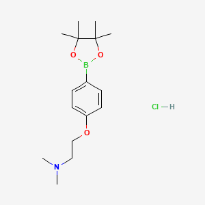 Dimethyl({2-[4-(tetramethyl-1,3,2-dioxaborolan-2-yl)phenoxy]ethyl})amine hydrochloride