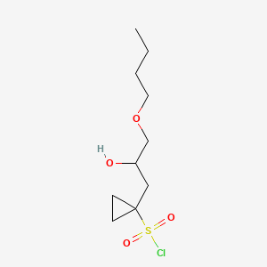 1-(3-Butoxy-2-hydroxypropyl)cyclopropane-1-sulfonyl chloride
