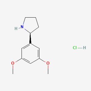 (s)-2-(3,5-Dimethoxyphenyl)pyrrolidine hydrochloride