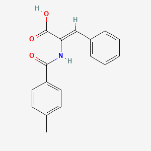 molecular formula C17H15NO3 B13638354 (Z)-2-[(4-methylbenzoyl)amino]-3-phenylprop-2-enoic acid 