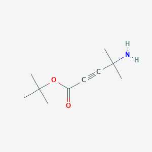 molecular formula C10H17NO2 B13638356 Tert-butyl 4-amino-4-methylpent-2-ynoate 