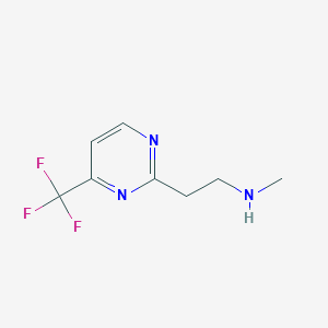 molecular formula C8H10F3N3 B13638375 n-Methyl-2-(4-(trifluoromethyl)pyrimidin-2-yl)ethan-1-amine 