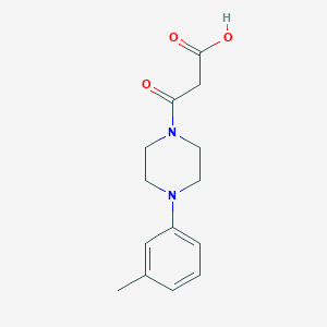 molecular formula C14H18N2O3 B1363840 3-[4-(3-Methylphenyl)piperazin-1-yl]-3-oxopropanoic acid 