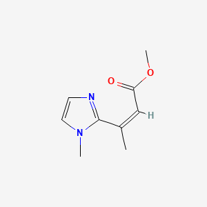 molecular formula C9H12N2O2 B13638402 methyl (2Z)-3-(1-methyl-1H-imidazol-2-yl)but-2-enoate 