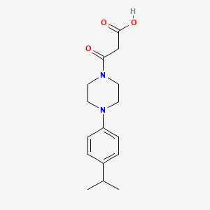 molecular formula C16H22N2O3 B1363842 3-oxo-3-[4-(4-propan-2-ylphenyl)piperazin-1-yl]propanoic Acid 