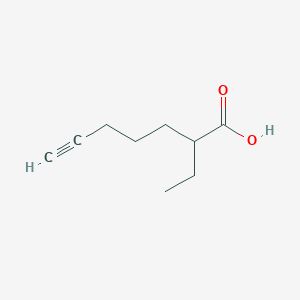 molecular formula C9H14O2 B13638420 2-Ethylhept-6-ynoic acid 