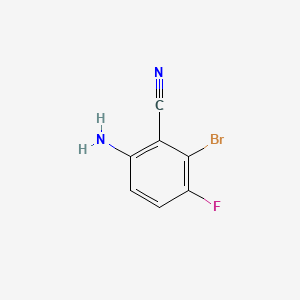 molecular formula C7H4BrFN2 B13638445 6-Amino-2-bromo-3-fluorobenzonitrile 