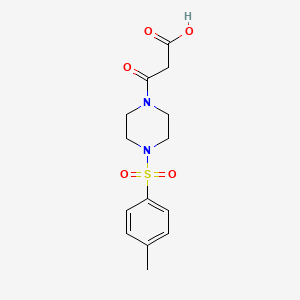 molecular formula C14H18N2O5S B1363846 3-[4-(4-Methylphenyl)sulfonylpiperazin-1-yl]-3-oxopropanoic acid 