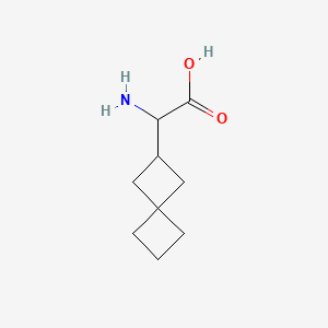 molecular formula C9H15NO2 B13638460 2-Amino-2-{spiro[3.3]heptan-2-yl}aceticacid 