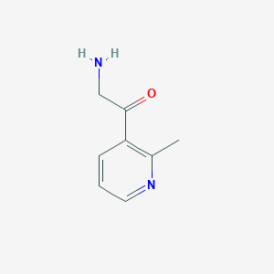 molecular formula C8H10N2O B13638466 2-Amino-1-(2-methylpyridin-3-yl)ethan-1-one 