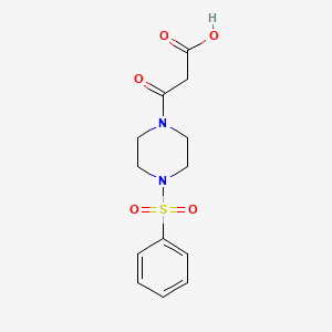molecular formula C13H16N2O5S B1363847 3-[4-(Benzenesulfonyl)piperazin-1-yl]-3-oxopropanoic acid 