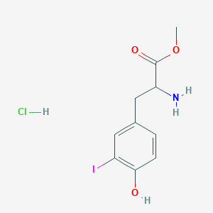 molecular formula C10H13ClINO3 B13638484 3-Iodo-L-tyrosine Methyl Ester HCl 