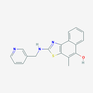 molecular formula C18H15N3OS B136385 2-[(3-Pyridinylmethyl)amino]-4-methylnaphtho[1,2-d]thiazol-5-ol CAS No. 145096-28-2