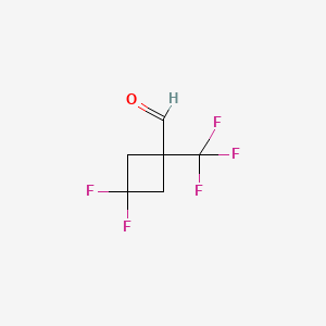 3,3-Difluoro-1-(trifluoromethyl)cyclobutane-1-carbaldehyde