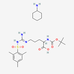 5-[[Amino-[(2,4,6-trimethylphenyl)sulfonylamino]methylidene]amino]-2-[(2-methylpropan-2-yl)oxycarbonylamino]pentanoic acid;cyclohexanamine