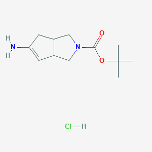 tert-butyl 5-amino-3,3a,6,6a-tetrahydro-1H-cyclopenta[c]pyrrole-2-carboxylate;hydrochloride