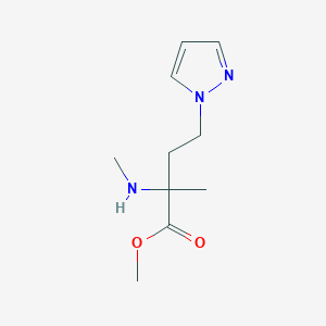 Methyl 2-methyl-2-(methylamino)-4-(1h-pyrazol-1-yl)butanoate