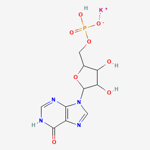 molecular formula C10H12KN4O8P B13638622 potassium [(2R,3S,4R,5R)-3,4-dihydroxy-5-(6-hydroxy-9H-purin-9-yl)oxolan-2-yl]methyl hydrogen phosphate 